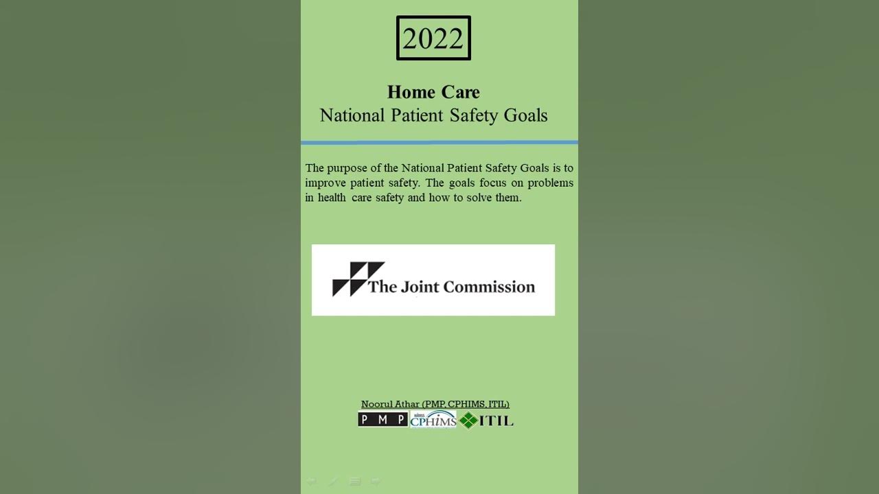 2022 Home Care National Patient Safety Goals YouTube