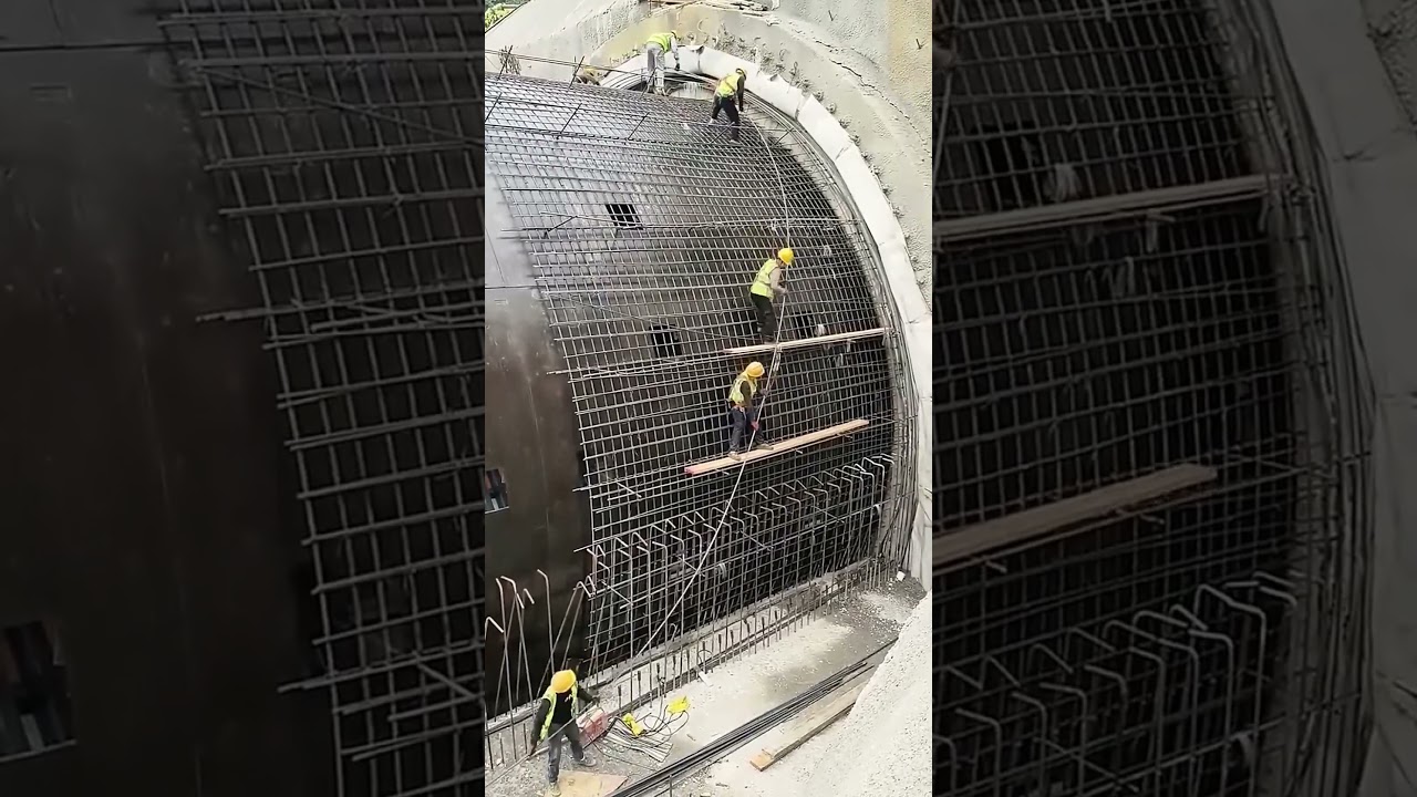 Construction process of tunnel grating steel arches