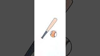 coloring page baseball ⚾️ #shorts