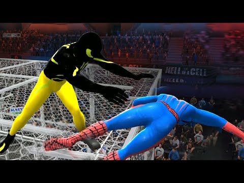 THE AMAZING SPIDERMAN VS YELLOW SPIDERMAN - WWE BATTLE