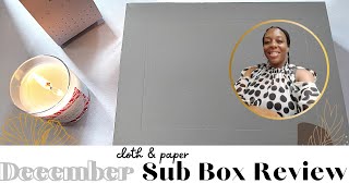 cloth and paper December subscription box review! #planning #stationery #clothandpaper