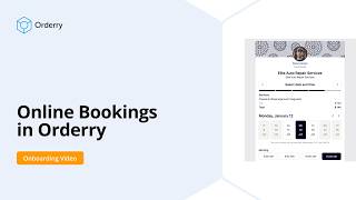 Online Bookings in Orderry
