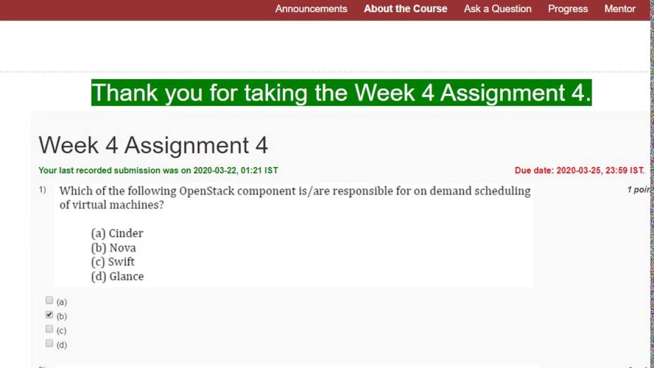Cloud computing Week 4 Assignment 4 - YouTube