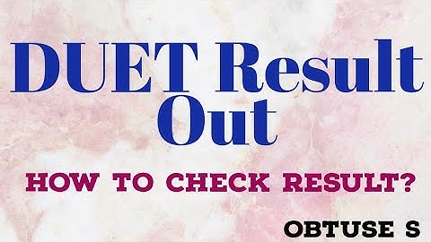 DUET Result Out ☝️ Check Your Score #duet #duet_admission #duet_pg #nta #ntanet