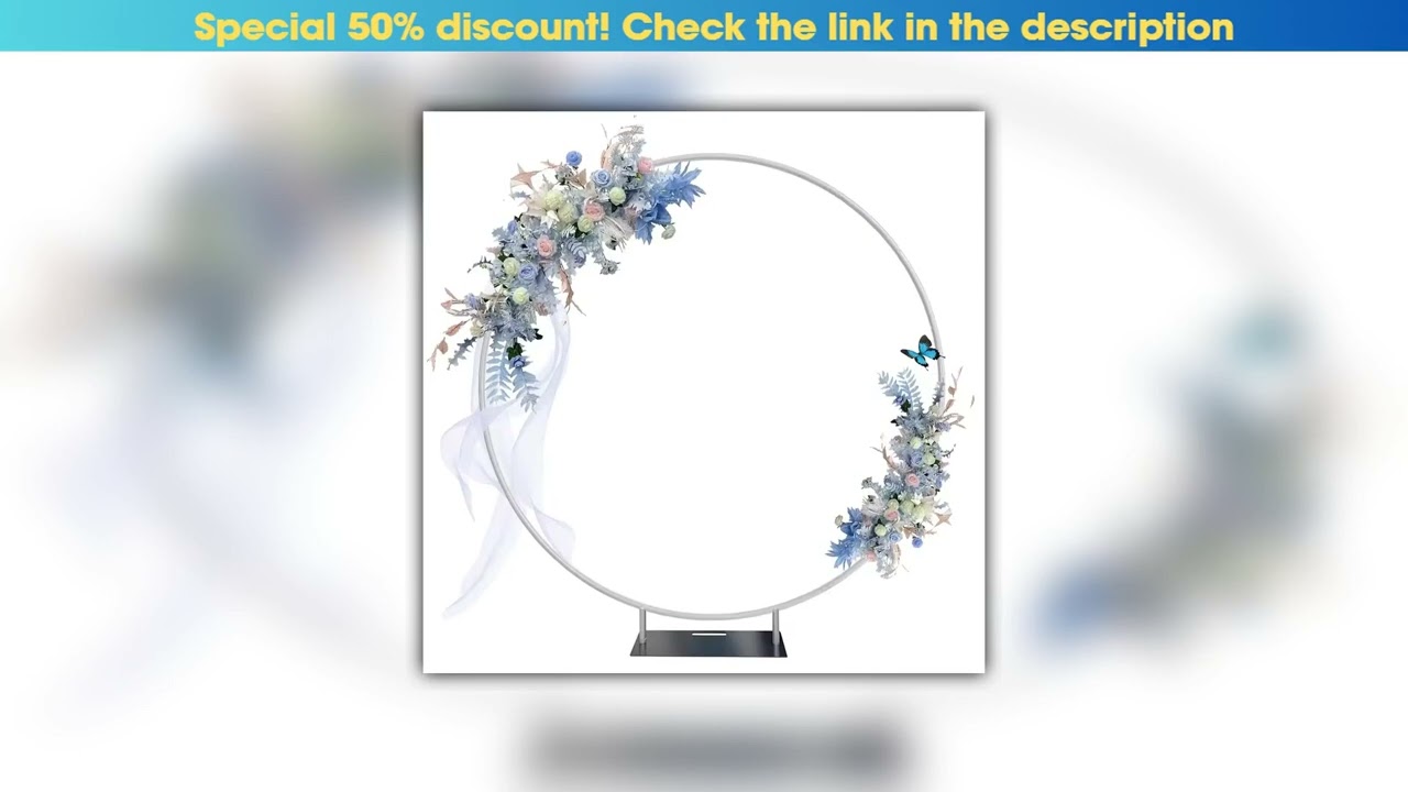 Review 6.5ft/2m Aluminum Round Shelf Balloon Arch Stand Wedding Backdrop Decor Stable Background Su