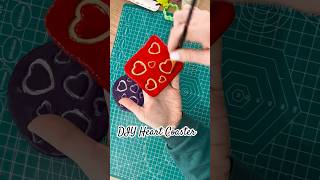Easy DIY Coasters with Heart Design | Air-Dry Clay #shorts #diy #diyideas