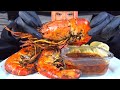 ASMR Recipe GIANT Fresh Water Prawns اصوات الآكل طبخ واكل الجمبري الجامبو 