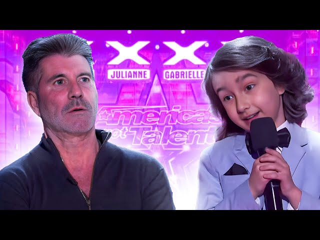 Ouch! SAVAGE Kid Comedians RIP Into Simon Cowell And The Judges On Got Talent class=