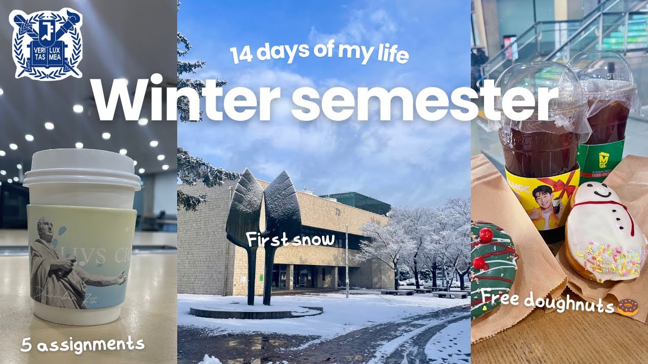 14 days of my life at SNU❄️| winter semester, studying for finals, first snow, college vlog