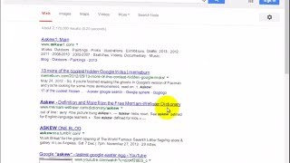 Google Easter Egg - Askew (Tilted Search Results)