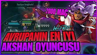 AVRUPA AKSHAN BİRİNCİSİ NASIL OYNAR? ESKİ TOP 1 AKSHAN GAMEPLAY - LoL Wild Rift