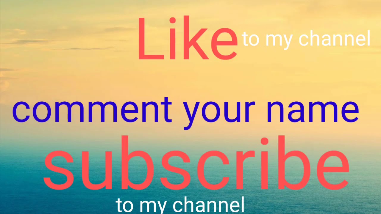 Like my channel and subscribe my channel - YouTube