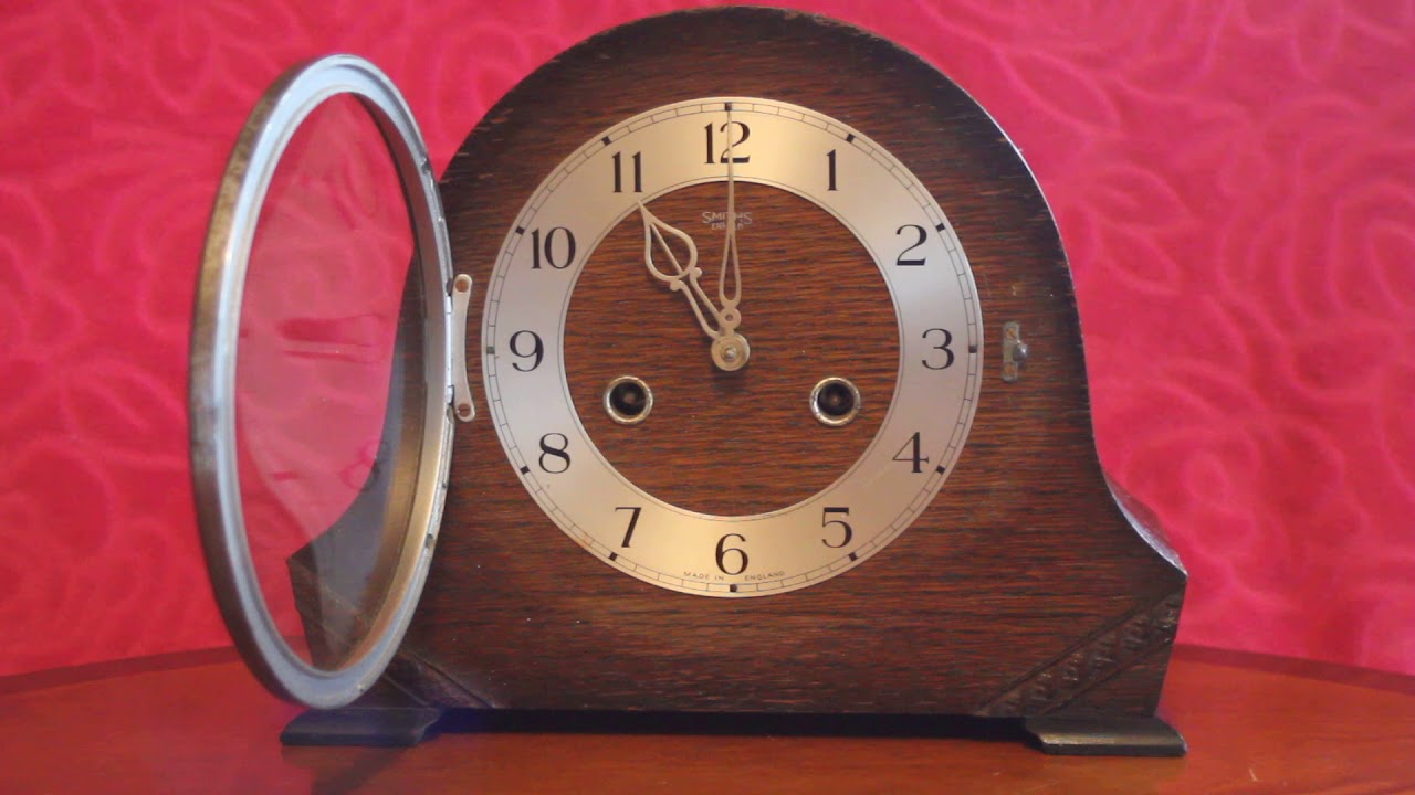 Vintage Art Deco 'Smiths Enfield' 8-Day Mantel Clock with Chimes