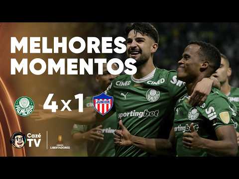 MELHORES MOMENTOS: PALMEIRAS 4 X 1 JUNIOR BARRANQUILLA | FASE DE GRUPOS | CONMEBOL LIBERTADORES 2026