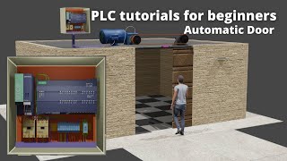 برمجة الباب الأوتوماتيكي مع PLC  // دروس برمجة PLC للمبتدئين