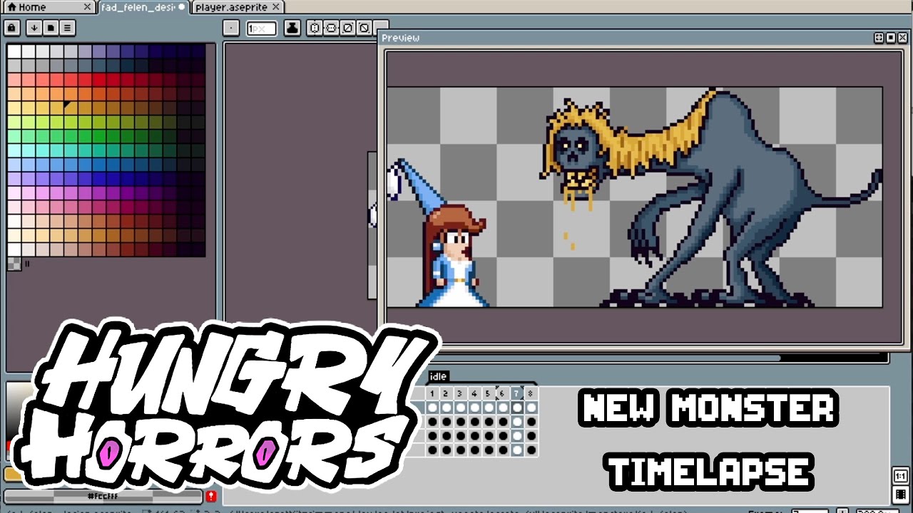 Fad Felen Timelapse | Pixel Art Aseprite | for Hungry Horrors on Steam