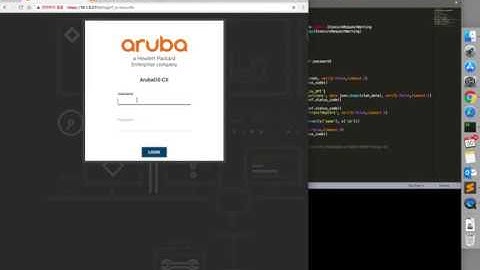 Python를 이용한 ArubaOS-CX Switch API사용 Demo(2018 Aruba SolutionDay)