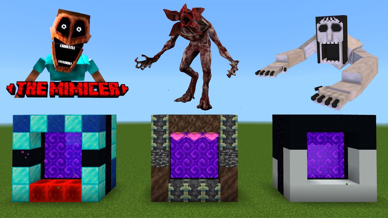 How To Make A Portal To Mimicer Demogorgon Petapeta In Minecraft