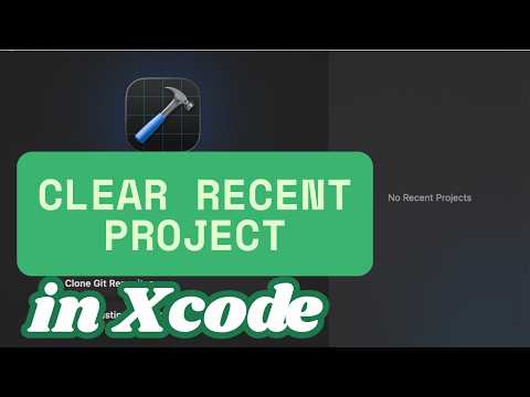 How to Clear Recent Project Menu in Xcode