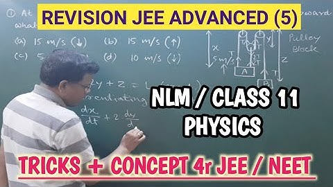 Revision JEE ADVANCED (5)/Laws of Motion(1). Concept + Numerical solving Tricks JEE & NEET.