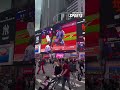 1st inning of the Subway Series from Times Square... 👀 #shorts