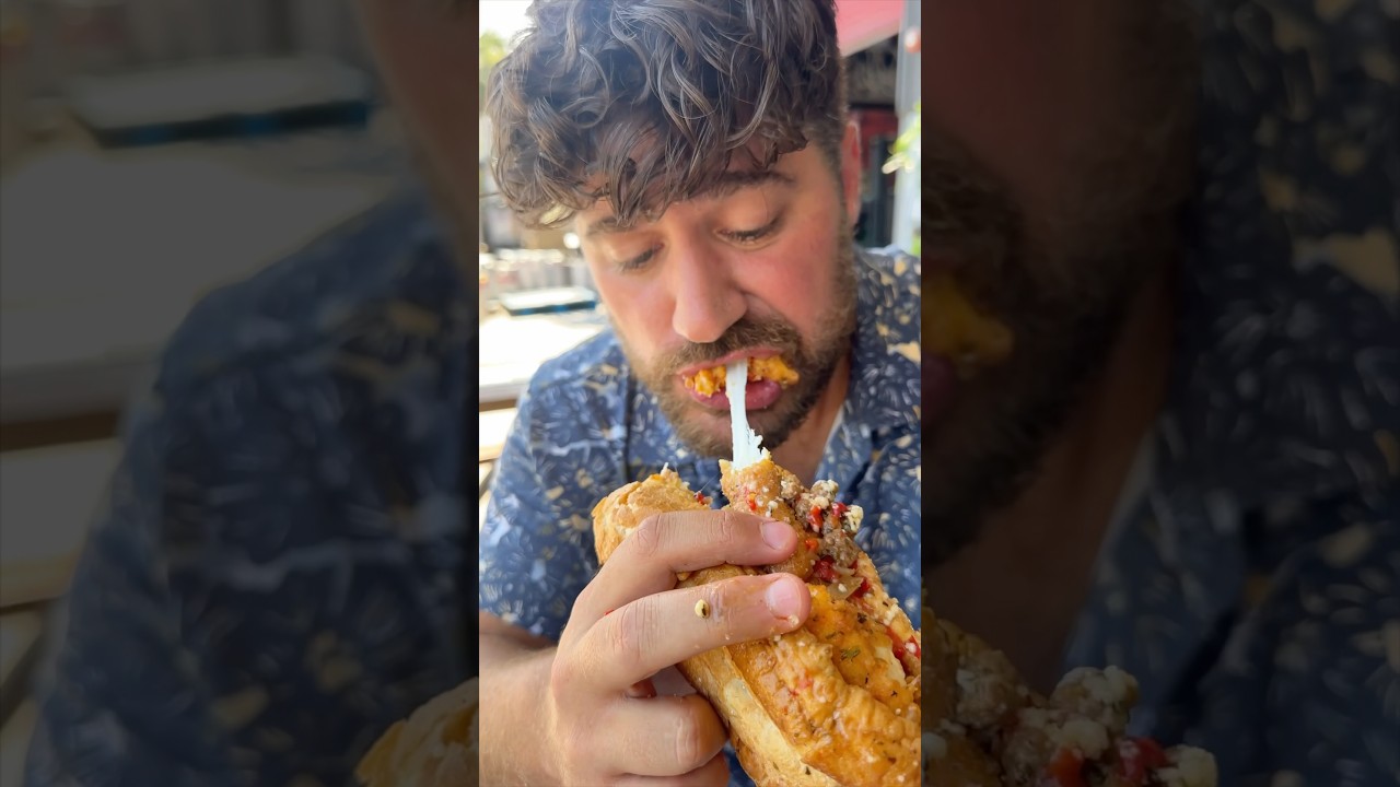 This CHICKEN SCARPARIELLO HOAGIE from Fugazzi in Charleston, SC is a MUST-DEVOUR. 🥖🔥 #DEVOURPOWER