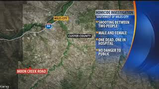1 person dead, 1 injured in shooting near Miles City