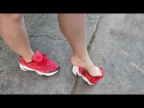 Kate, Nike M2K Tekno and some lotion in public