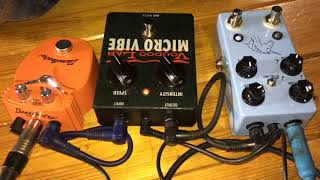 Danelectro Chicken Salad vs Voodoo Lab Microvibe vs JHS Unicorn - Univibe Comparison