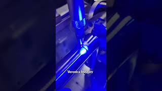 A highly efficient fiber laser welding machine. #laserwelding #hvacr