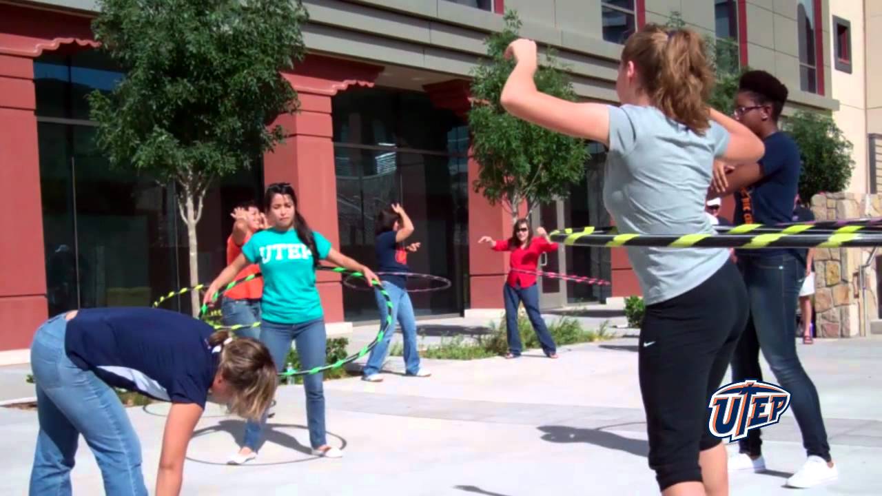 UTEP Hula Hoop Roving Retro Recess - YouTube