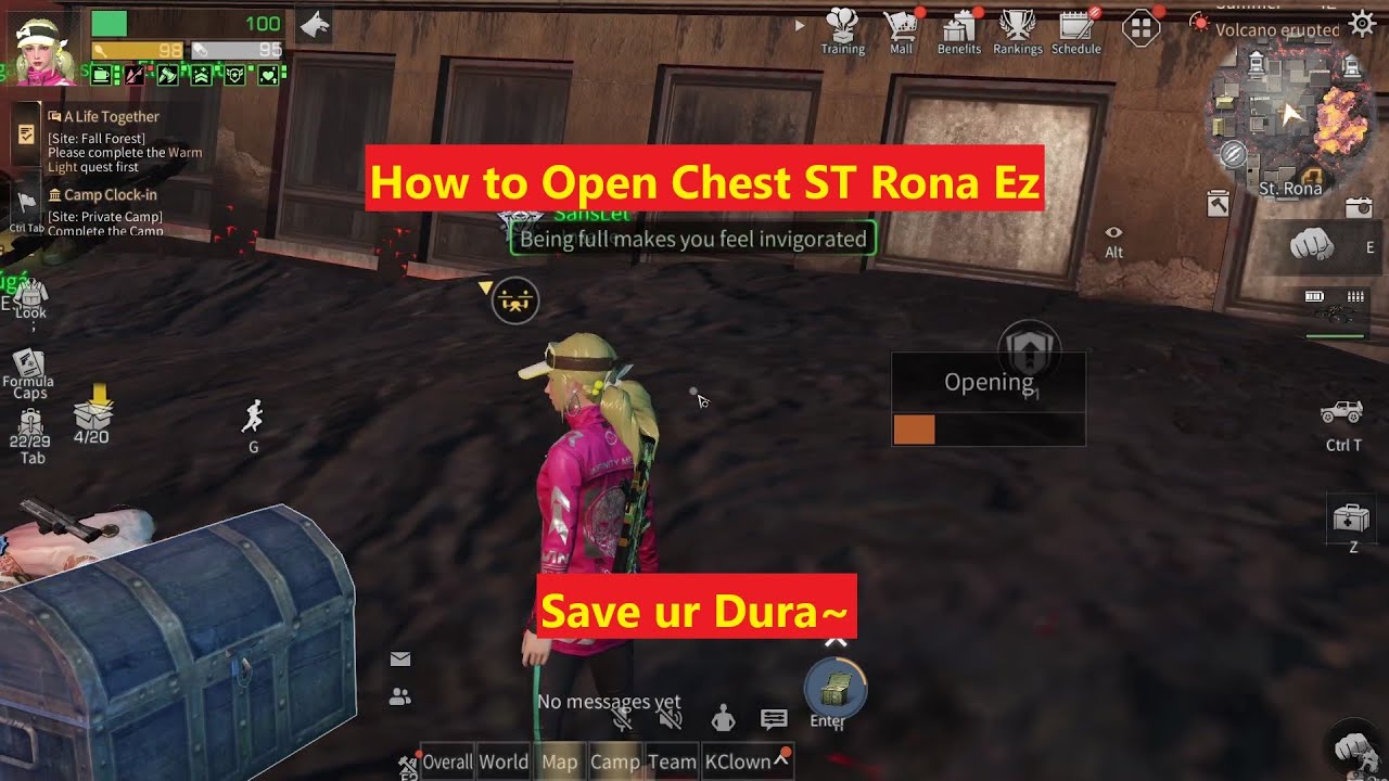 Lifeafter - How to Open St Rona Exploration Chest around the lava