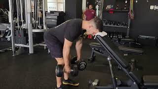 Head Supported Dumbbell Bentover Rows
