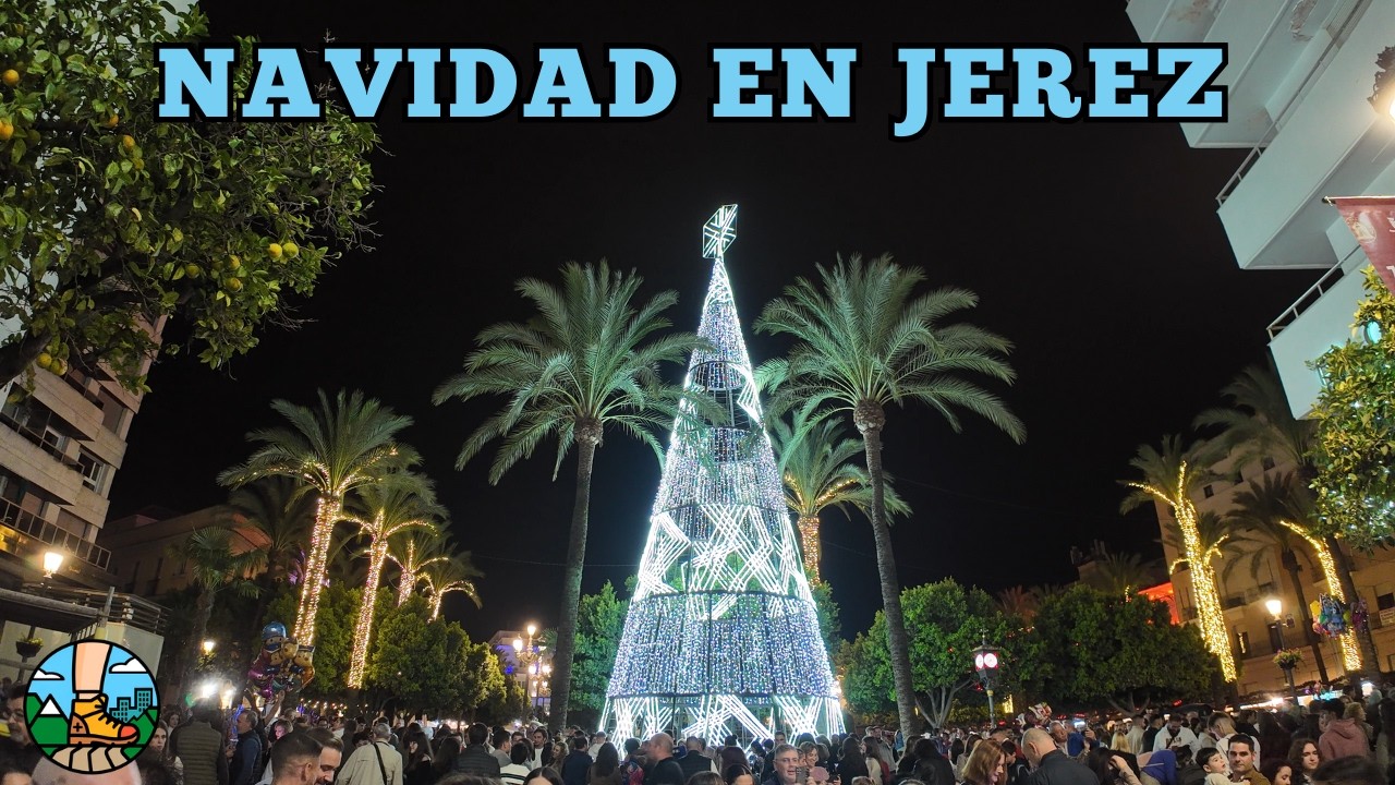Alumbrado de Navidad en Jerez 🎄| Walking Tour 4K 🚶‍♂️🌍