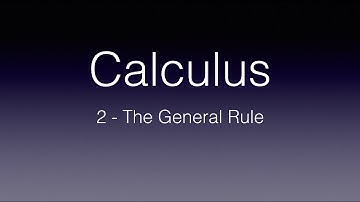 Leaving Cert Calculus 2 - The General Rule