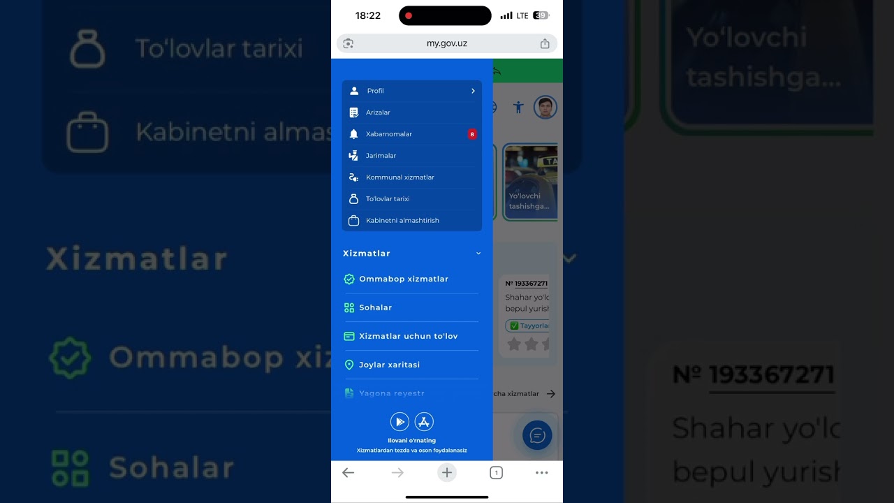 my.gov.uz sayti yoki YIDXP orqali oila tarkibini koʻrish | 