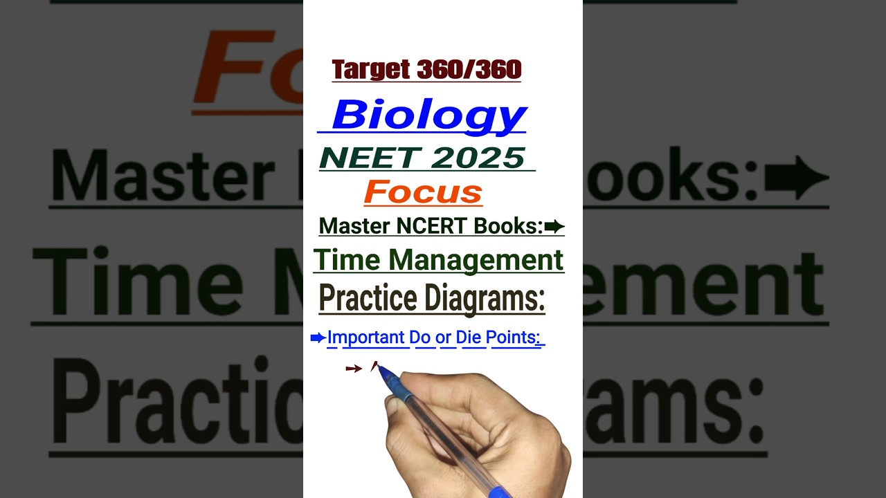 Target 360/360 in NEET 2025 Biology | PERFECT SCORE Using This Strategy
