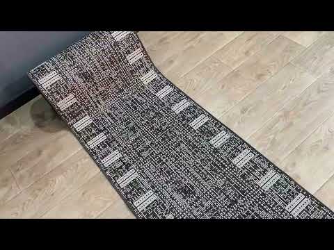 67см Доріжка на гумовій основі без ворсу темно-коричнева Lana 19247/91, видео 1