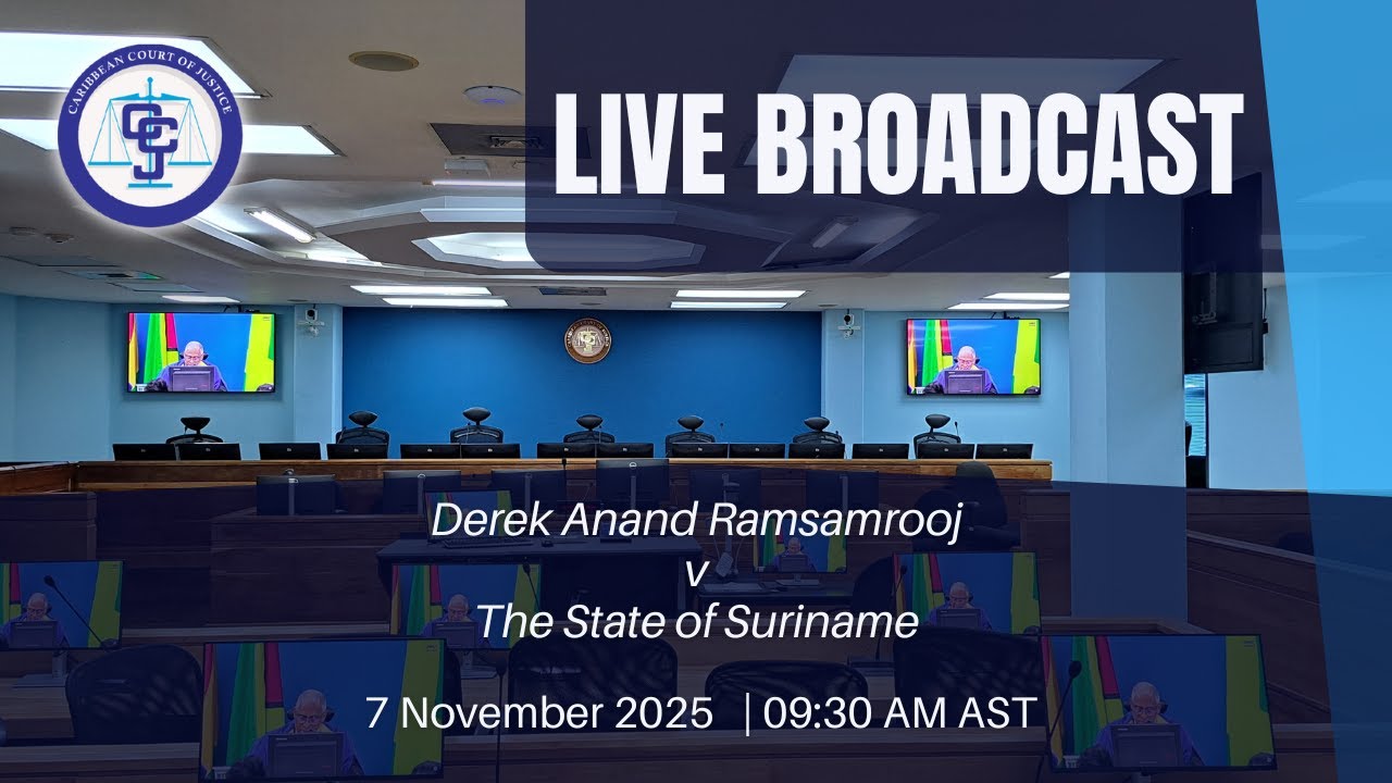 Day 2 - Hearing of the Originating Application - TTOJ2024/001 D.A. Ramsamooj v The State of Suriname