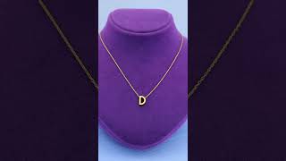 22 Ayar D Harfi Altın Kolye