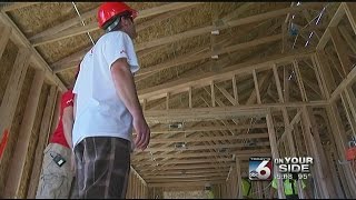 Habitat For Humanity home going up in record time