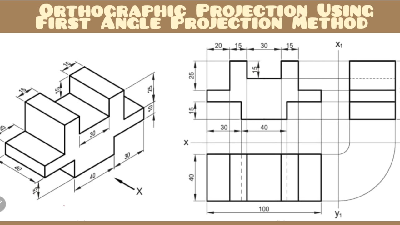 Orthographic Projections 10 Using First Angle Projection #engineering # ...