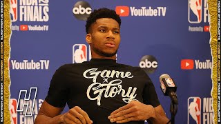 Giannis Antetokounmpo Left the Postgame Press Conference Before it Even Starts | 2021 NBA Finals