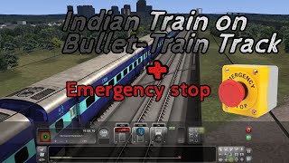 Indian Railways Emergency Brake Applied on Bullet Train Tracks in TS2019 screenshot 1