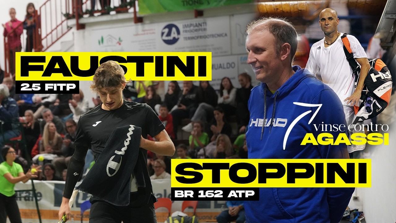 La leggenda del Tennis Trentino STOPPINI contro il giovane FAUSTINI