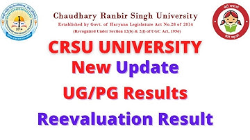 CRSU Reevalation Result 2nd 4th 6th Sem || Crsu result UG/PG BA BSC BCOM MA MSC MCOM