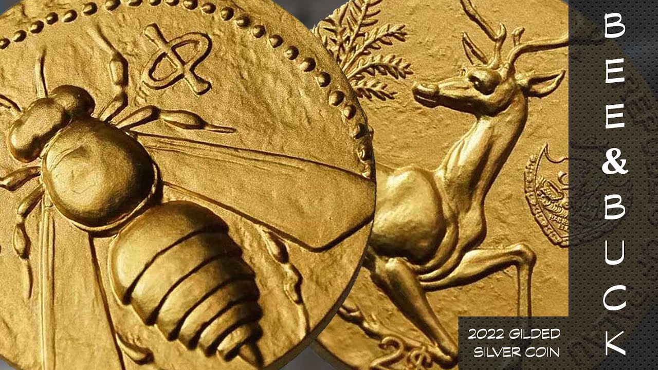 2022 Bee and Buck gilded 1/2 oz silver coin (World Coin Appreciation)