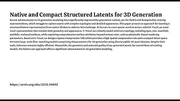 Native and Compact Structured Latents for 3D Generation