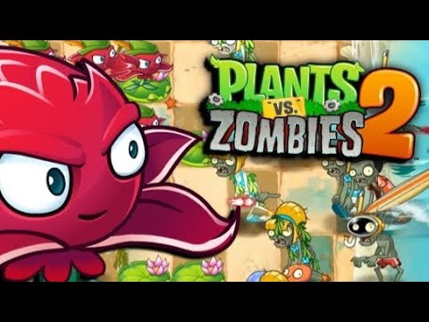 jugando con plantas vs zombies 2 pero con plantas de color rojo - YouTube