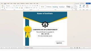 How To Make Certificates In Ms Word Deigning Certificates In Ms Word..